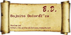 Bojsits Doloróza névjegykártya